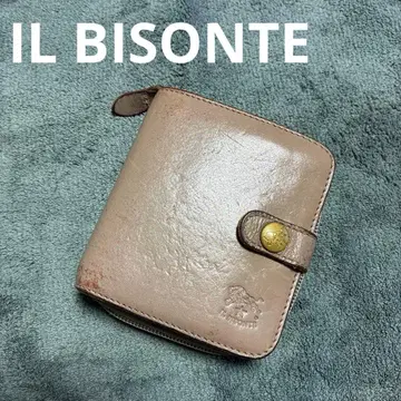 레어 인기 IL BISONTE 일비종떼 접이식 지갑 그레이지