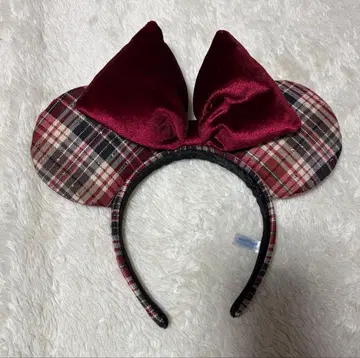 체크 무늬 머리띠