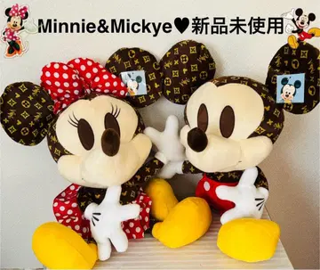 택 포함 새상품 2종 세트: 미키 & 미니 봉제 인형