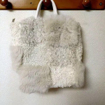 UNITED ARROWS 패치워크 인조 모피 토트백