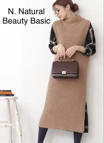 N. Natural Beauty Basic 슬리브리스 니트 원피스