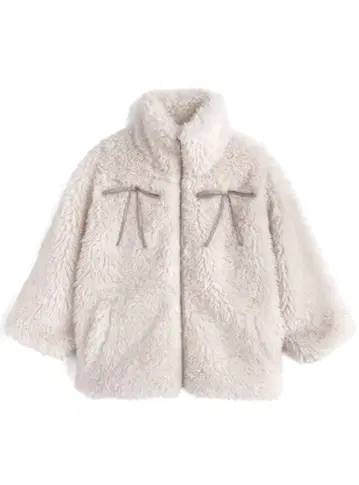 GRL 그레일 리본 포함 보아 자켓[on329a] 아이보리