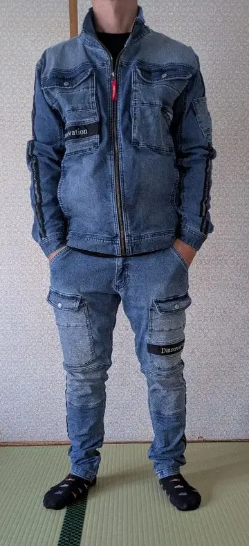 Dinnovation 데님 자켓 팬츠 세트