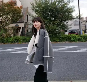 완판템! [ ETRE TOKYO ] 리버서블 무스탕 블루종