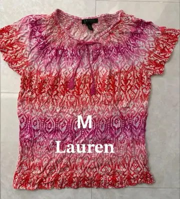 LAUREN M 반팔 T셔츠 패턴 셔츠 랄프 로렌