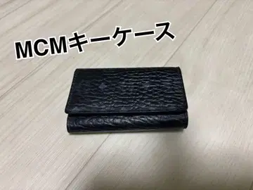 MCM 블랙 가죽 키케이스