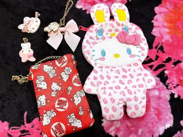 산리오 헬로키티 제브라키티 마이멜로디 헤어핀 리본 5세트