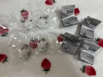 산리오 메지루시 액세서리 복슬복슬 스노우 포차코 4점