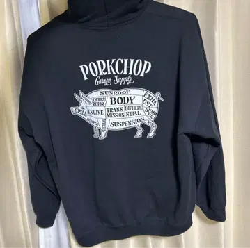 PORKCHOP GARAGE SUPPLY 포크찹 후드티 블랙 XL