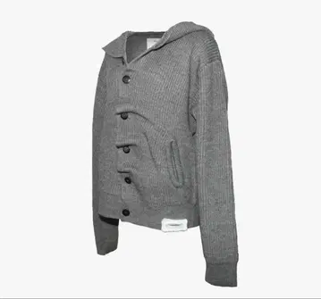 theredthread S button knit hoodie grey