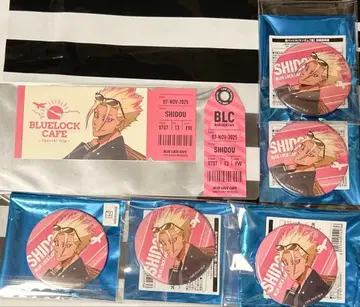 블루 록 시도 류세이 카페 특전 티켓풍 카드 블루 록 캔뱃지