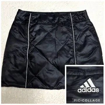 아디다스 퀼팅 골프 스커트 다운 80% 페더 20% 경량 방한