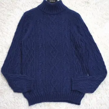 새상품급 M 스티븐 앨런 기모 모헤어 케이블 짜임 하이넥 니트