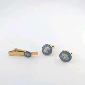WEDGWOOD 커프스 말 넥타이핀 3종 세트 청금