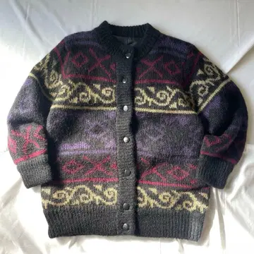 레어 00s 니트 가디건 블랙 그런지 Y2K 헤이세이 구제 의류 인기