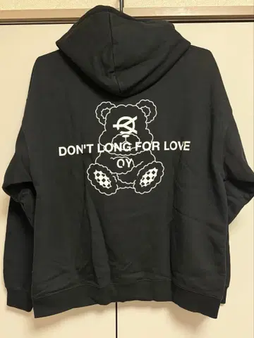 OY 블랙 후드 부착 후드티 남녀 공용