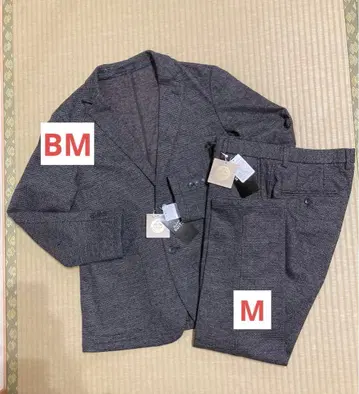 미사용 새상품 BM 사이즈 금색 파자마 수트 울 블렌드 저지 셋업