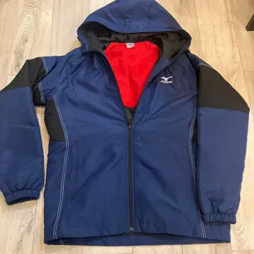 미즈노 자켓 점퍼 L 후드 네이비