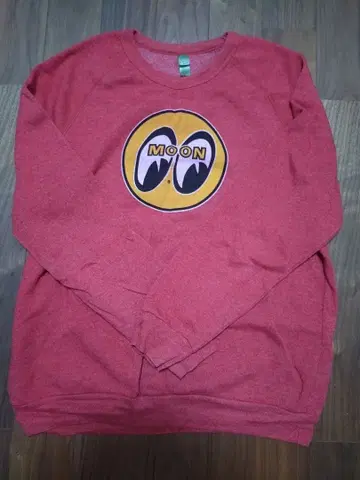 MOON 로고 빨간색 크루넥 트레이닝복