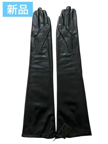 [ 미사용 새상품 ] jennifer 롱 그로브 블랙 천연 가죽