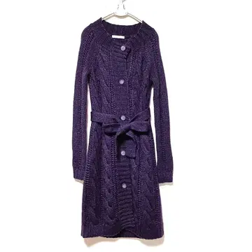 컨디션 최상 Theory luxe 모헤어 가디건 케이블 짜임 벨트 포함