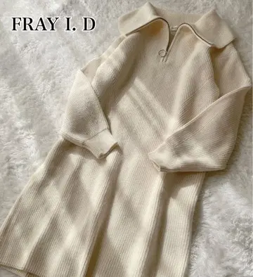 프레이 아이디 하프 지퍼 니트 원피스