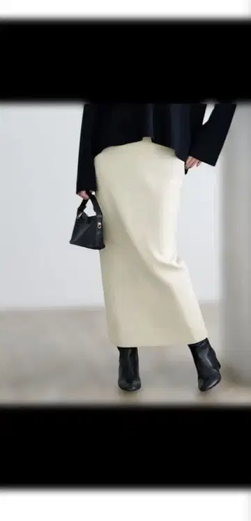 [택 포함 새상품] ur's 스폰디쉬 미실루엣 니트 타이트 스커트 L