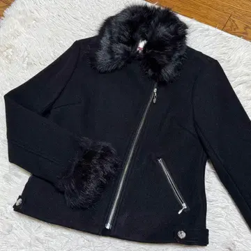 [ 미사용 새상품 ] 미셸 마카롱 라이더스 퍼 자켓