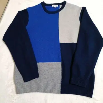 [ 새상품급 ] 뷰티앤유스 블록 컬러 니트 XL 울100%