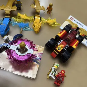 LEGO 레고 닌자고 자동차, 드래곤, 스핀술 미니 피규어 6개 포함