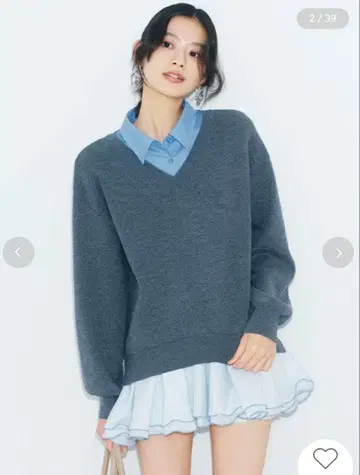 셔츠 도킹 프릴 미니 원피스