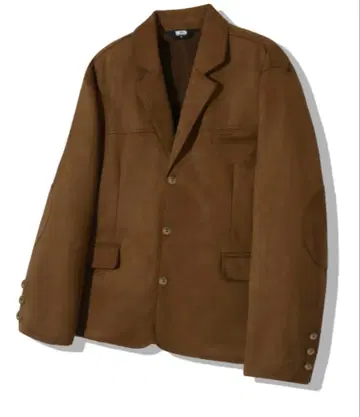 스웨이드 엘보 패치 3 버튼 블레이저 재킷