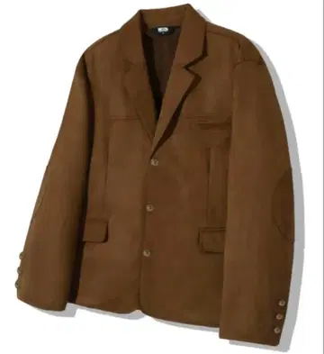 스웨이드 엘보 패치 3 버튼 블레이저 재킷