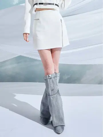 Darich 지퍼 디자인 미니 스커트