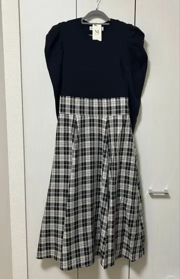 MISCH MASCH 체크 무늬 롱 원피스 택 포함 새상품