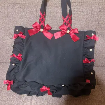 자카마트 이타백 A4 빨간색 프릴 디자인 이타백용 토트백