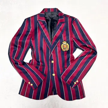 RECYCLAGE 레가타 스트라이프 테일러드 자켓 2 골드 버튼