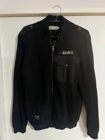 AVIREX 블랙 가디건 U.S.NAVY 카모플라쥬 아비렉스