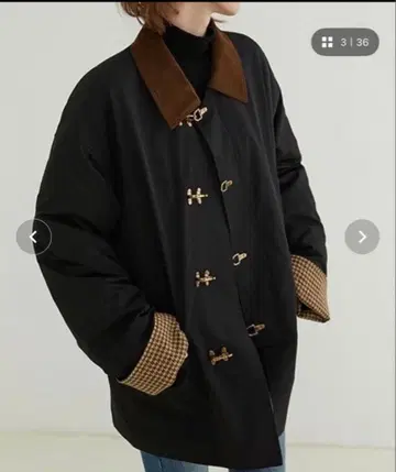 Fano Studios 코듀로이 칼라 하프 자켓 M