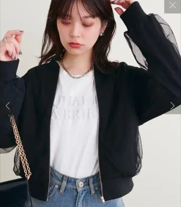 natural couture 사가리바 x 튤 레이어드 블루종