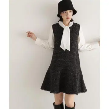 내추럴 뷰티 베이직 트위드 미니 원피스