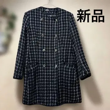 새상품 ZARA 트위드 롱 코트 L