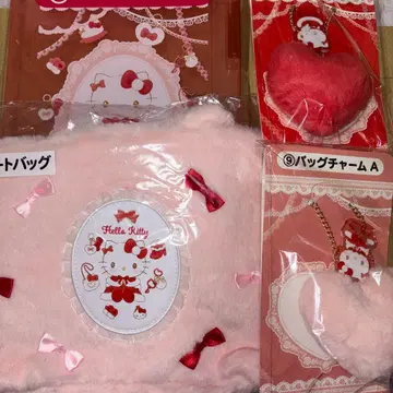 산리오 키티 제일복권 토트백 파일 케이스 백참 세트