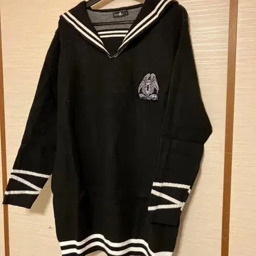 세일러 카라 블랙 긴팔 니트