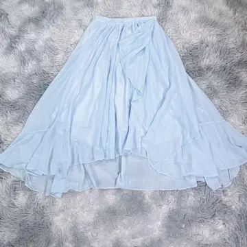 GRL [ M ] 피쉬테일 스커트 라이트 블루 얇은 소재 봄/여름 여성용