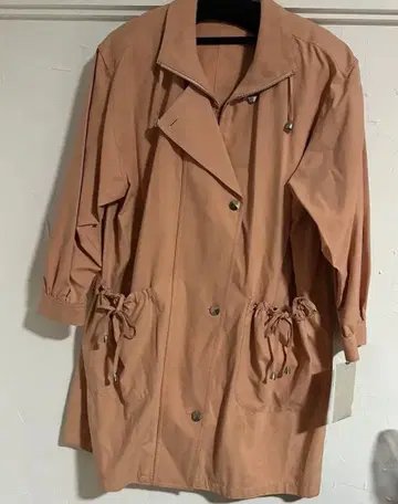 여성용 코트 M 핑크 베이지 프리 사이즈