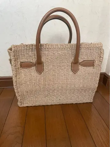 SEA 스트로우 토트백 베이지