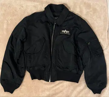 90s 미국제 ALPHA CWU-45 블랙 짧은 기장 플라이트 자켓