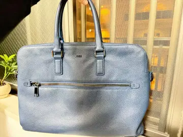 boss 파랑 가죽 비즈니스 백