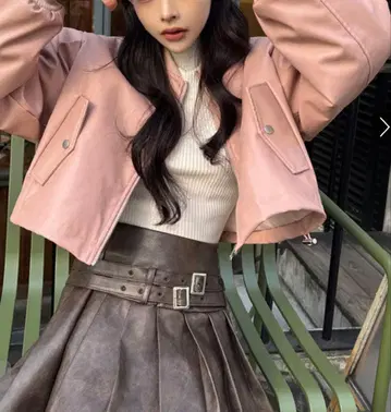 [ GRL ] 완판템! 숏 기장 가죽 자켓[ask103]